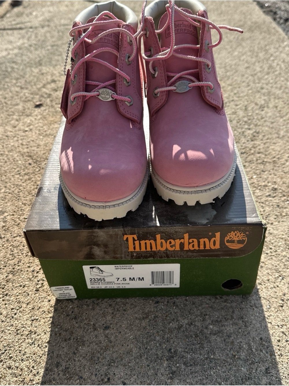 Timberland Women's Pink Lace-Up Waterproof Boots new/tags size 7.5M - Picture 2 of 10